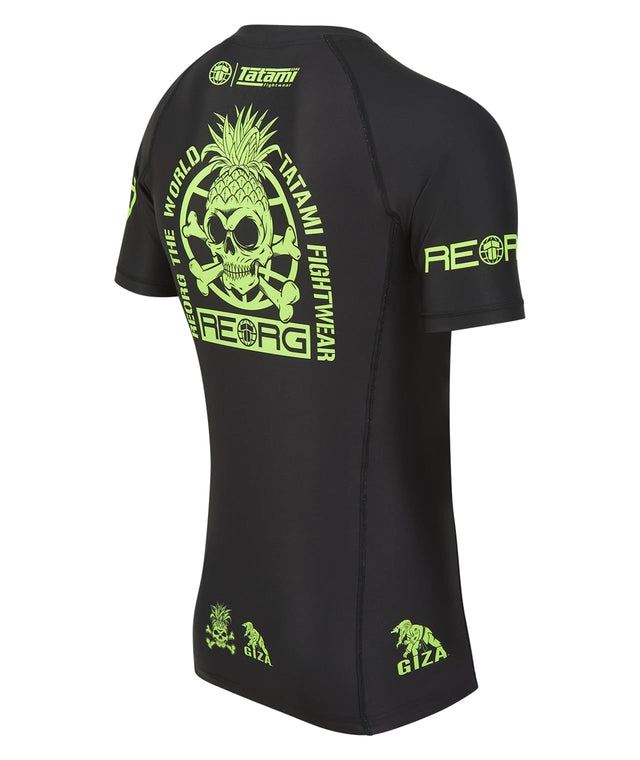 Рашгард TATAMI Reorg The World - Black & Neon Green
