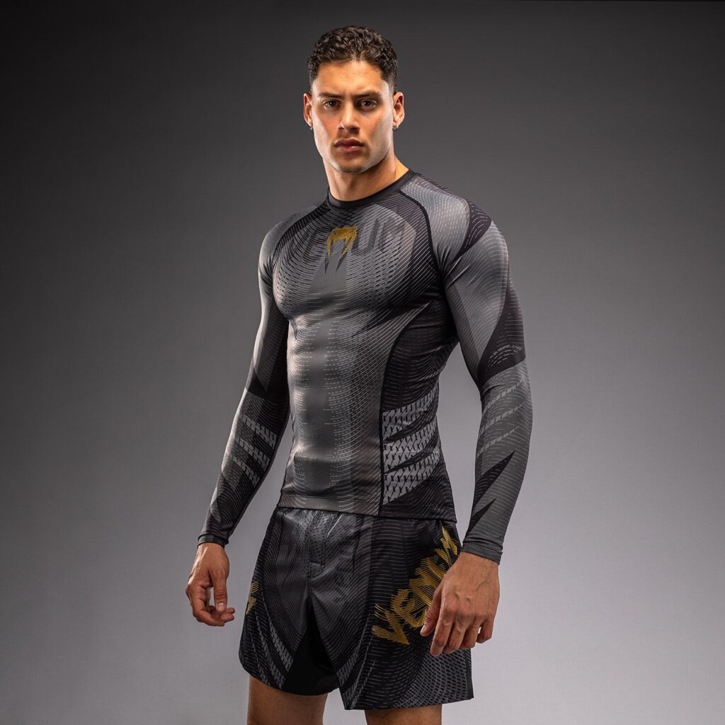 Рашгард Venum Galactic 3.0 Long Sleeve - Black/Gold