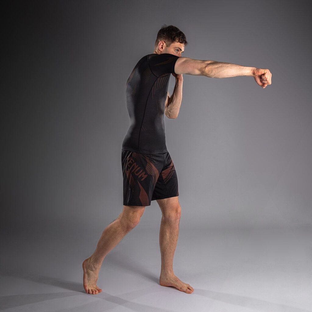 Рашгард Venum No-Gi 6.0 Short Sleeve - Black/Brown