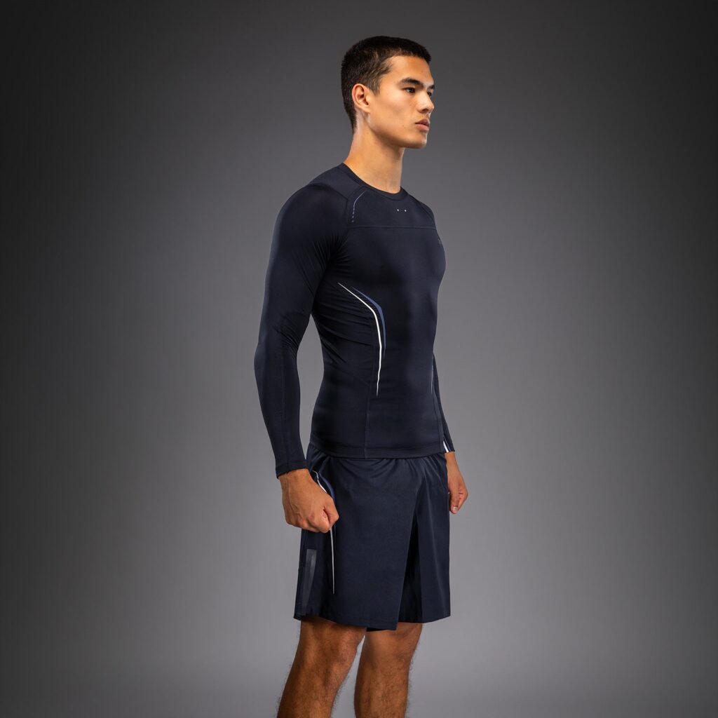 Рашгард Venum G-Core Long Sleeve - Navy Blue/White