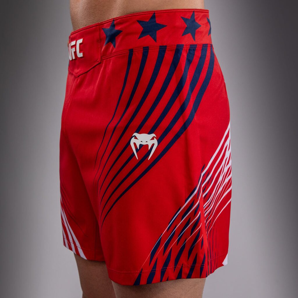 Шорты Men's Official UFC Freedom 250 by Venum Red Personalized Authentic Fight Night Fit Fight Short