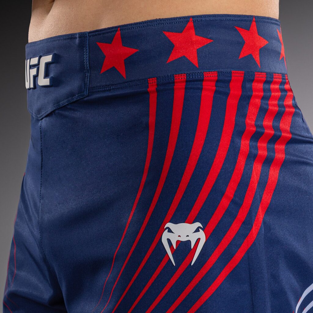 Шорты Men's Official UFC Freedom 250 by Venum Blue Personalized Authentic Fight Night Long Fit Fight