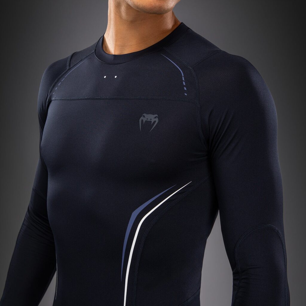 Рашгард Venum G-Core Long Sleeve - Navy Blue/White