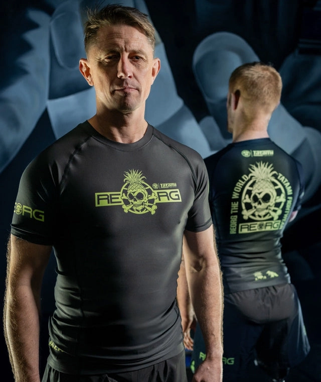 Рашгард TATAMI Reorg The World - Black & Neon Green