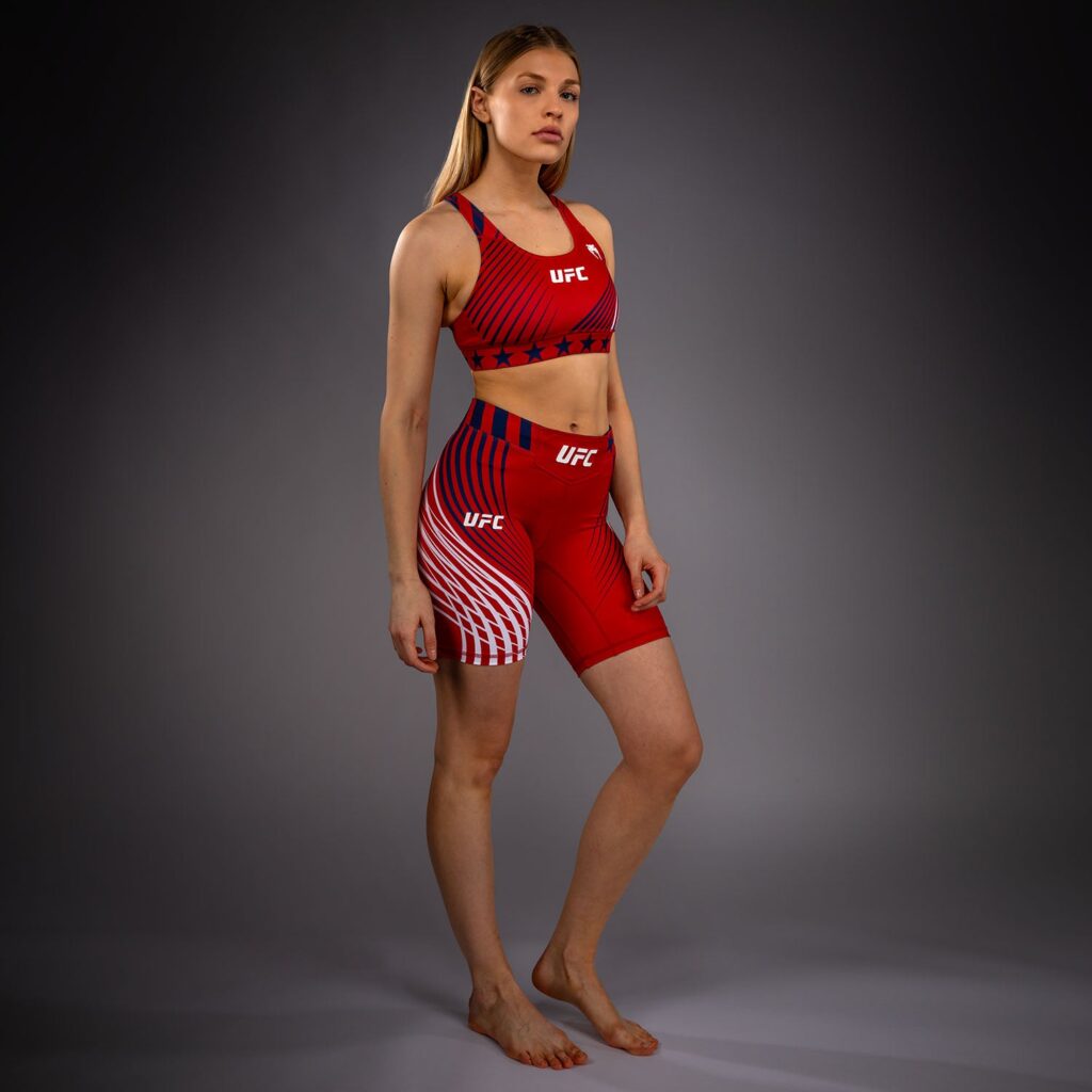Шорты Women's Official UFC Freedom 250 by Venum Red Authentic Long Fit Vale Tudo