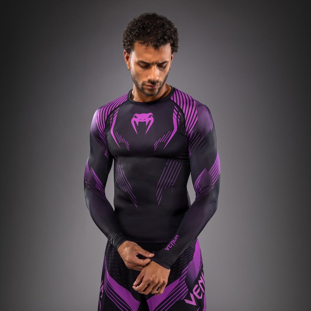 Рашгард Venum No-Gi 6.0 Long Sleeve - Black/Purple