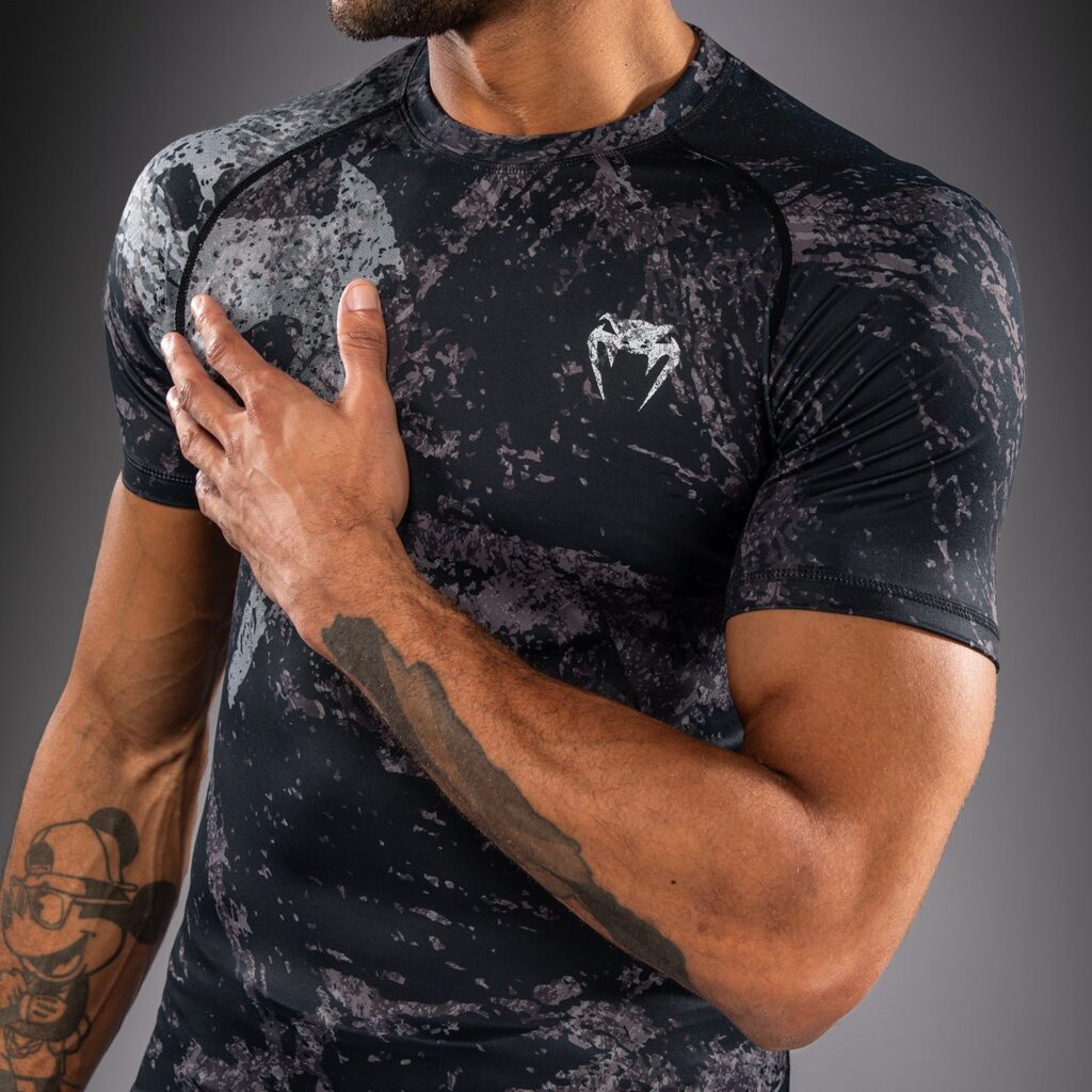 Рашгард Venum Rage & Workout Short Sleeve - Black/Grey