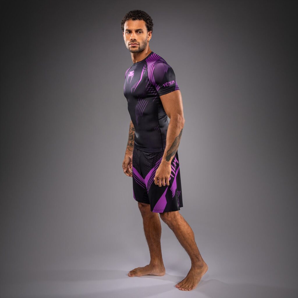 Рашгард Venum No-Gi 6.0 Short Sleeve - Black/Purple