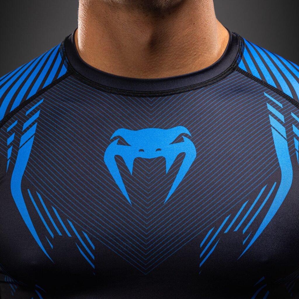 Рашгард Venum No-Gi 6.0 Short Sleeve - Black/Blue