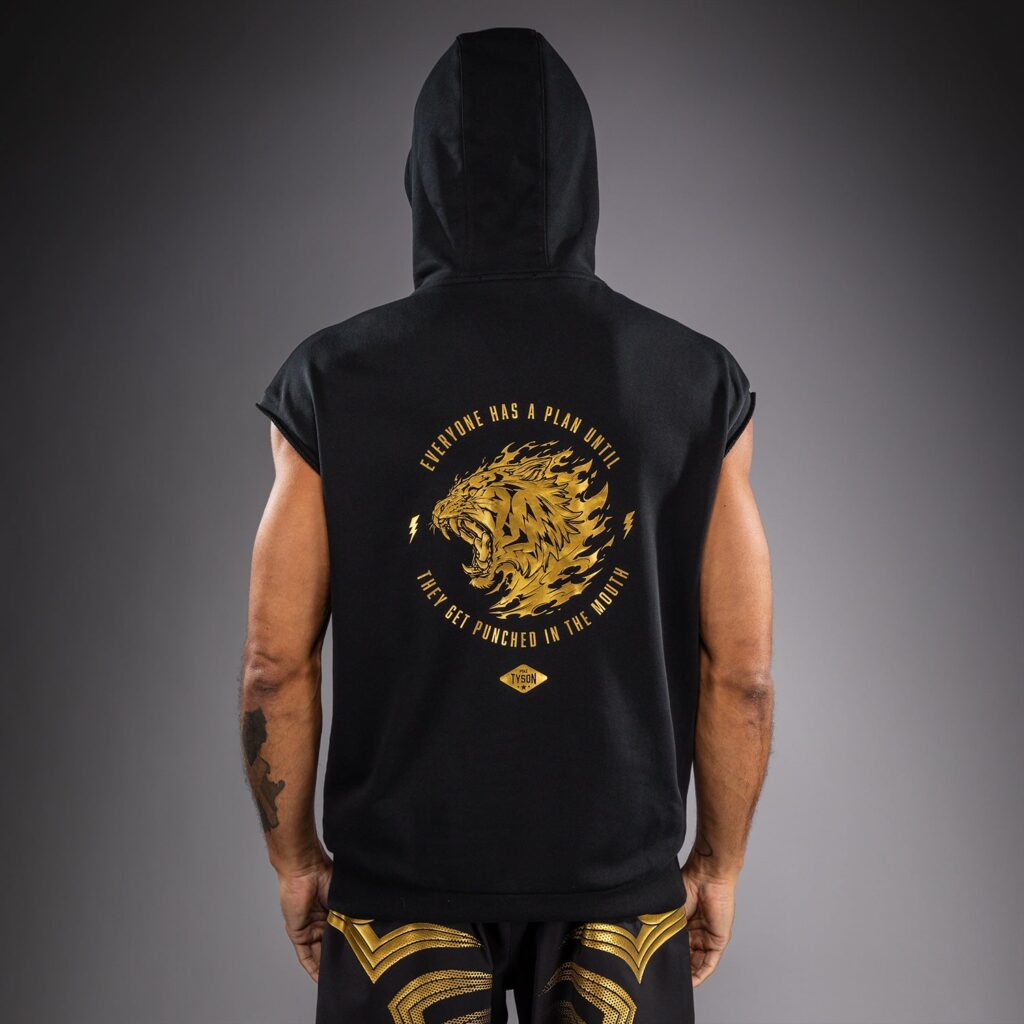 Худи Venum x Mike Tyson Tiger Sleeveless - Black/Gold