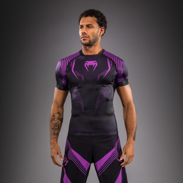Рашгард Venum No-Gi 6.0 Short Sleeve - Black/Purple