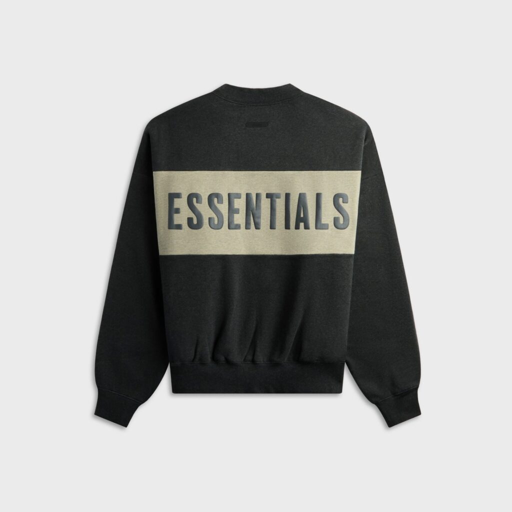 Свитшот Essentials Cropped Relaxed Paneled - Iron Grey Heather / Seal Heather