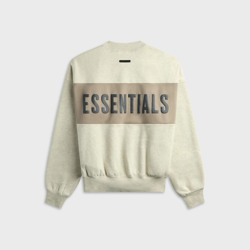 Свитшот Essentials Cropped Relaxed Paneled - Vanilla Heather / Seal