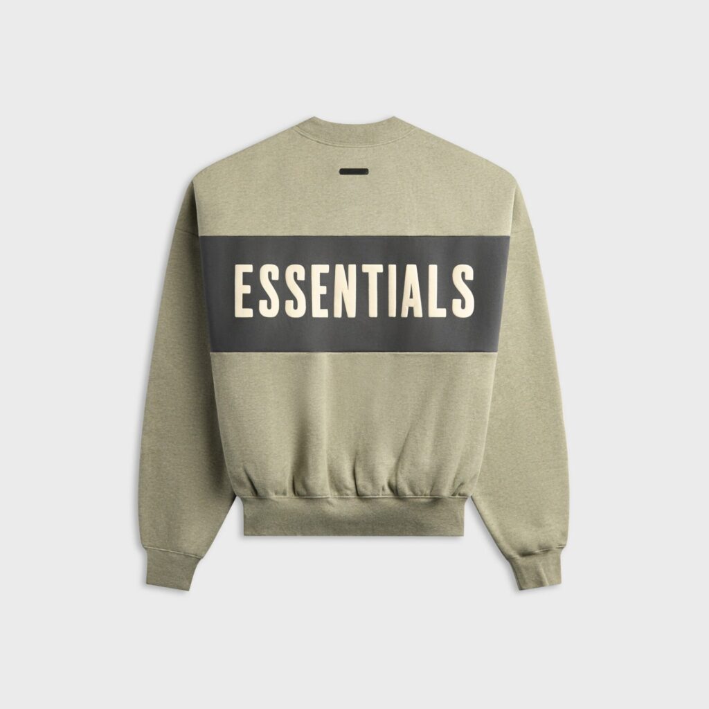 Свитшот Essentials Cropped Relaxed Paneled - Seal Heather / Iron Grey