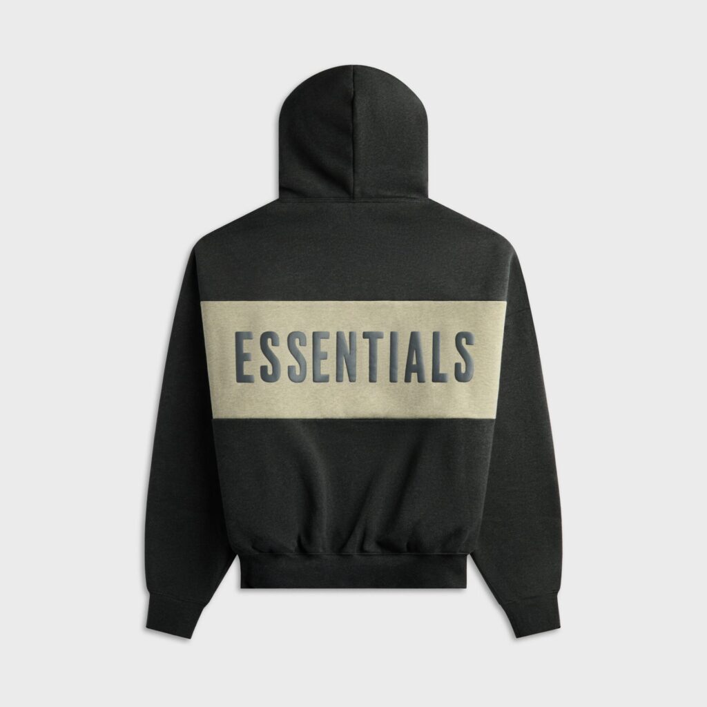 Худи Essentials Cropped Relaxed Paneled - Iron Grey Heather / Seal Heather
