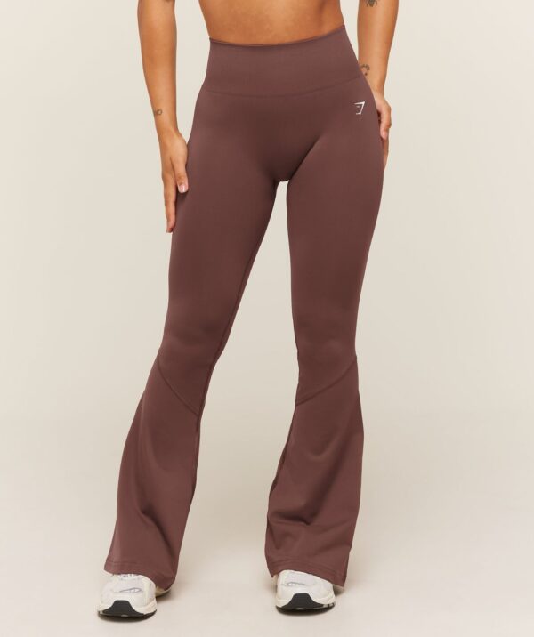 Леггинсы Gymshark Everyday Seamless Flared - Espresso Brown