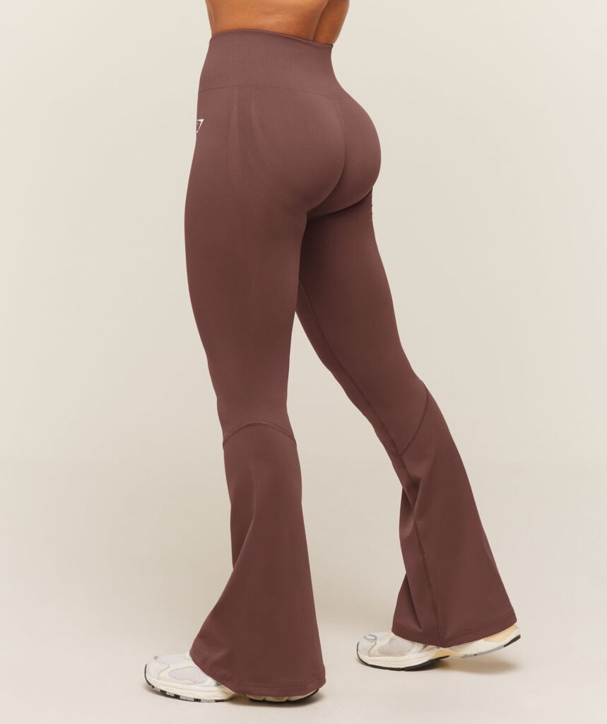 Леггинсы Gymshark Everyday Seamless Flared - Espresso Brown