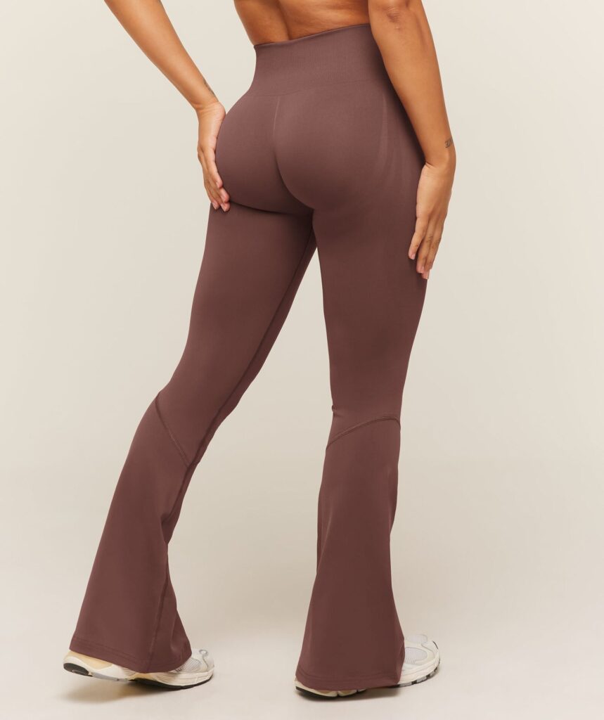Леггинсы Gymshark Everyday Seamless Flared - Espresso Brown