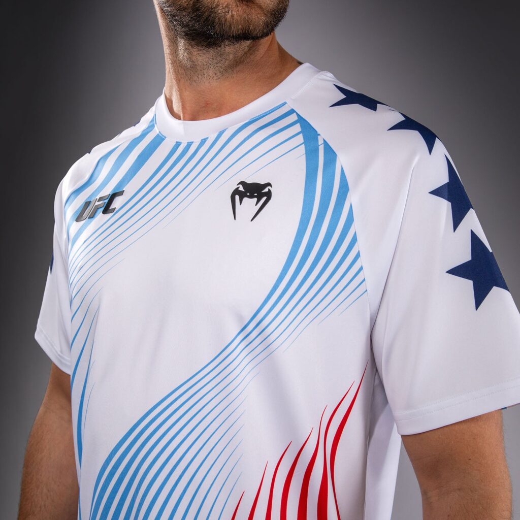 Футболка Men's Official UFC Freedom 250 by Venum White Authentic Fight Night Walkout Jersey