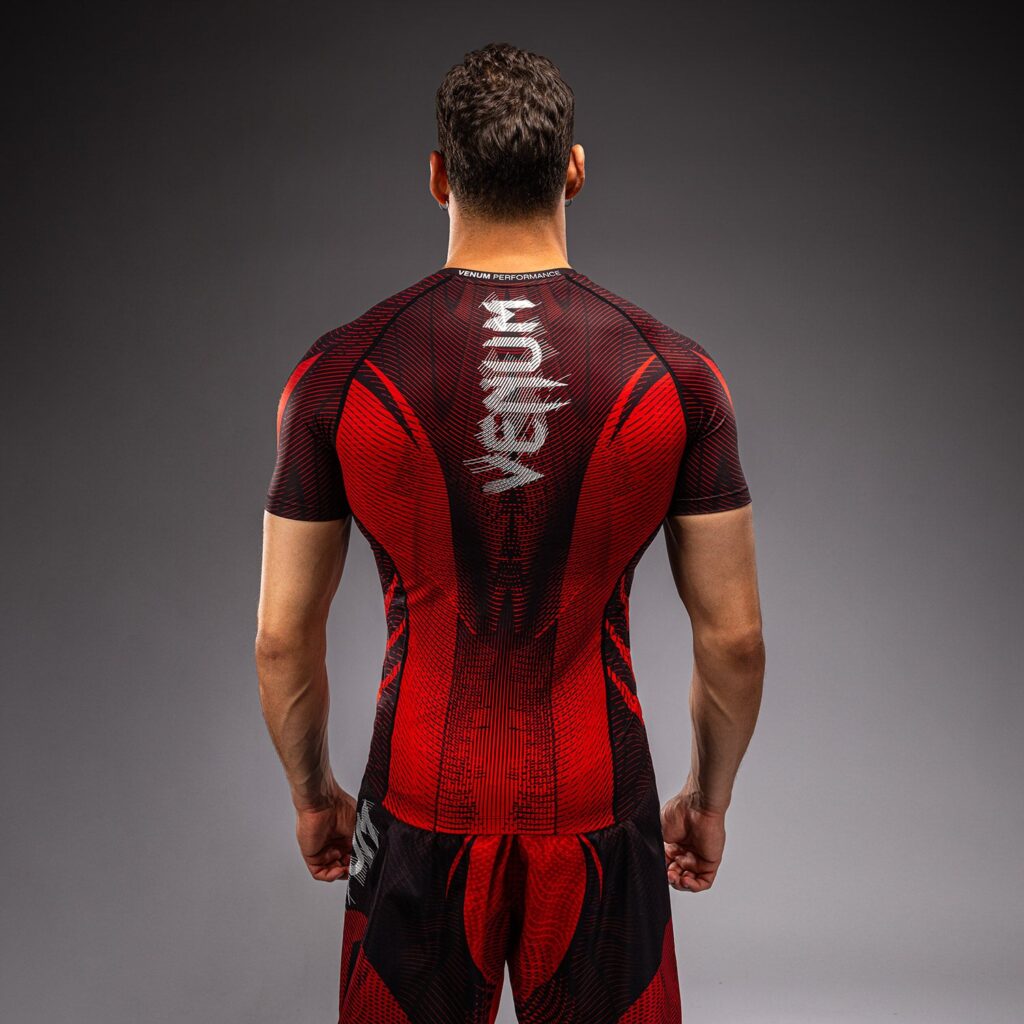 Рашгард Venum Galactic 3.0 Short Sleeve - Red/Silver