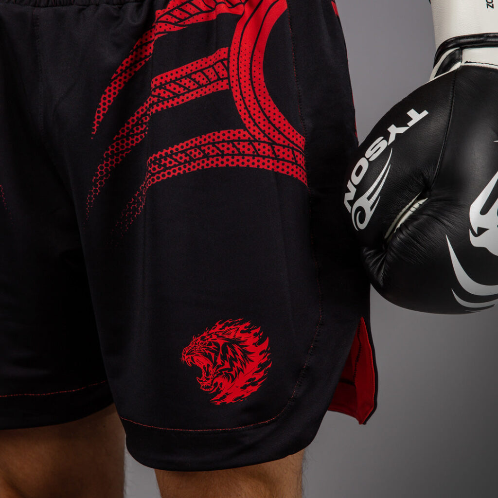 Шорты Venum x Mike Tyson Tiger Boxing - Deep Black/Intense Red