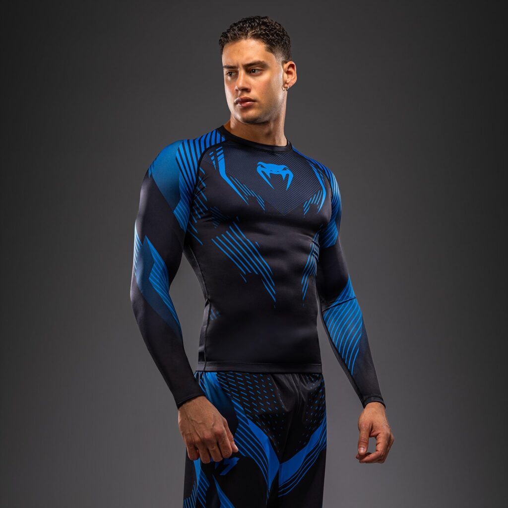 Рашгард Venum No-Gi 6.0 Long Sleeve - Black/Blue