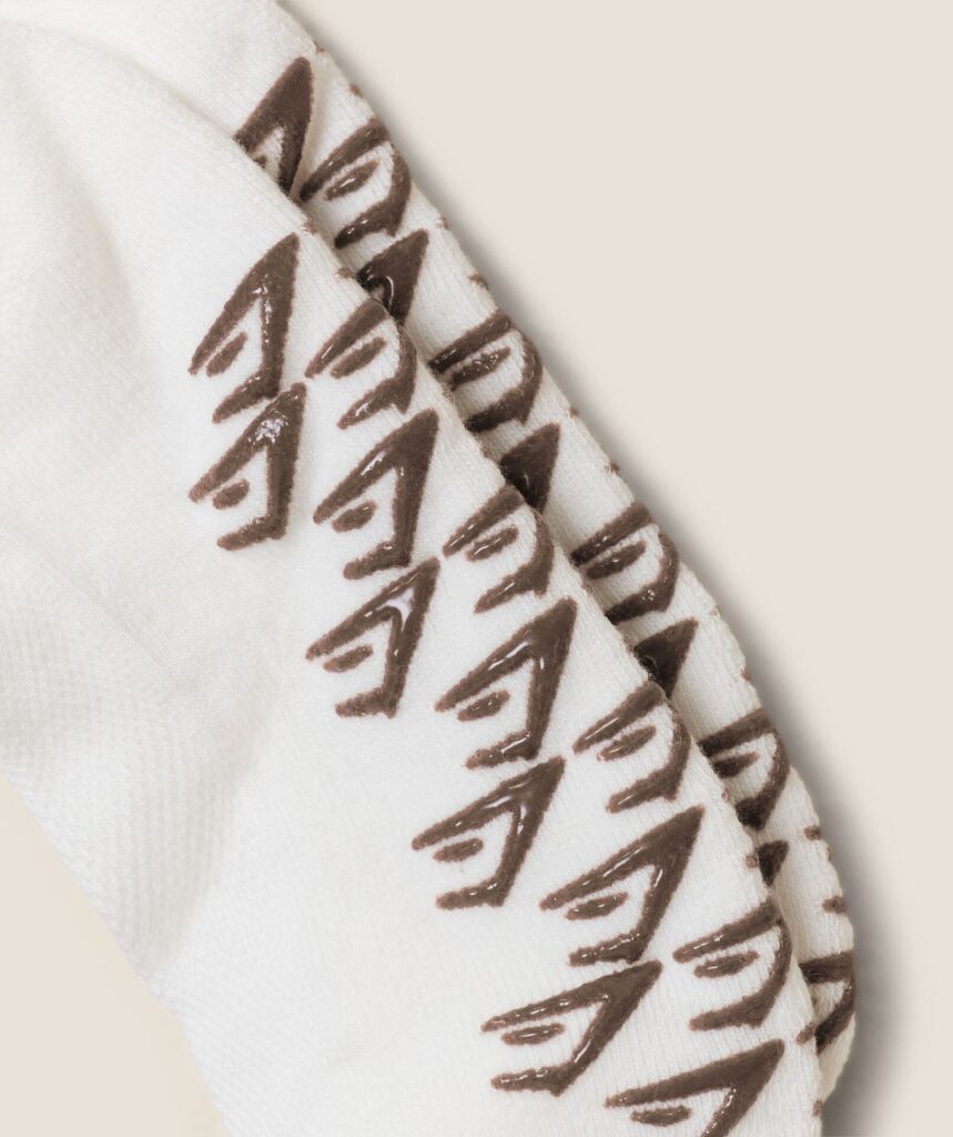 Gymshark Frill Pilates Midi Sock - Soft White/Soft Brown