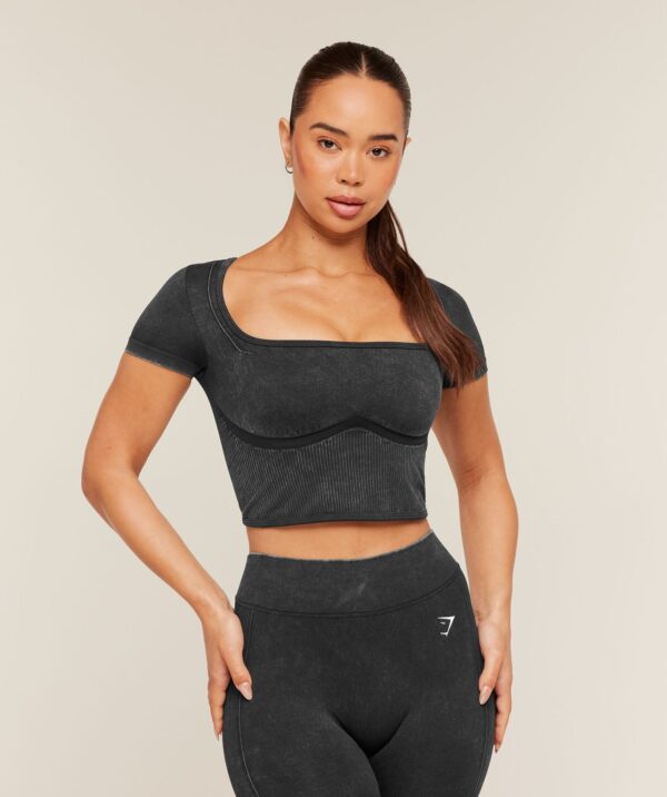 Шорты Gymshark Gymshark x Bratz Crop Top - Black/Wash