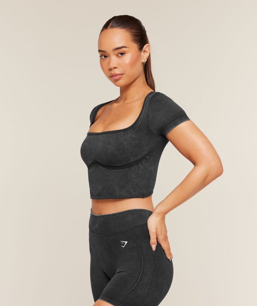 Шорты Gymshark Gymshark x Bratz Crop Top - Black/Wash