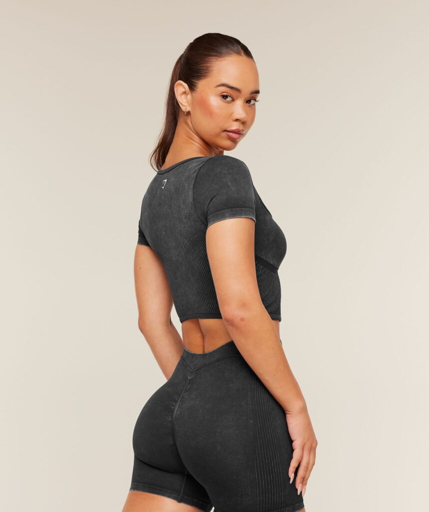 Шорты Gymshark Gymshark x Bratz Crop Top - Black/Wash