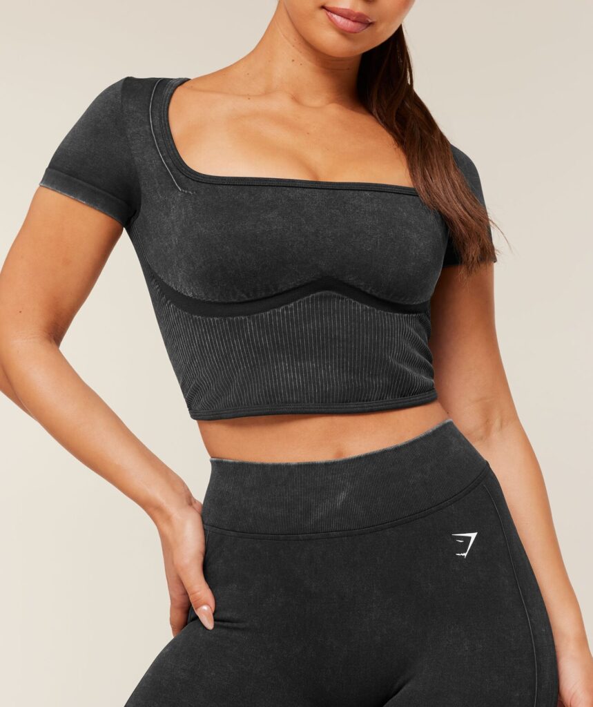 Шорты Gymshark Gymshark x Bratz Crop Top - Black/Wash