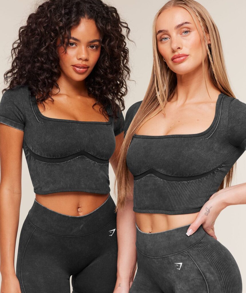 Шорты Gymshark Gymshark x Bratz Crop Top - Black/Wash