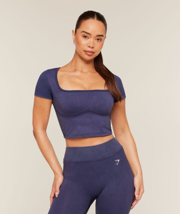 Шорты Gymshark Gymshark x Bratz Crop Top - Indigo Purple/Wash