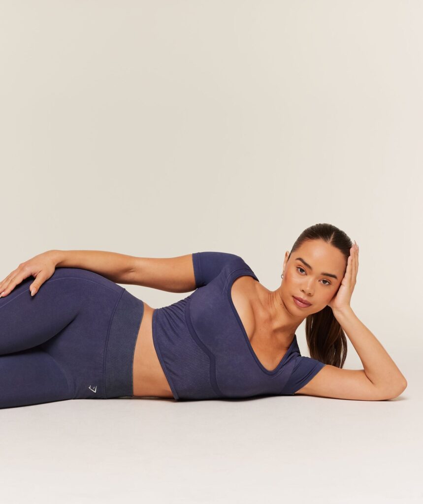 Шорты Gymshark Gymshark x Bratz Crop Top - Indigo Purple/Wash