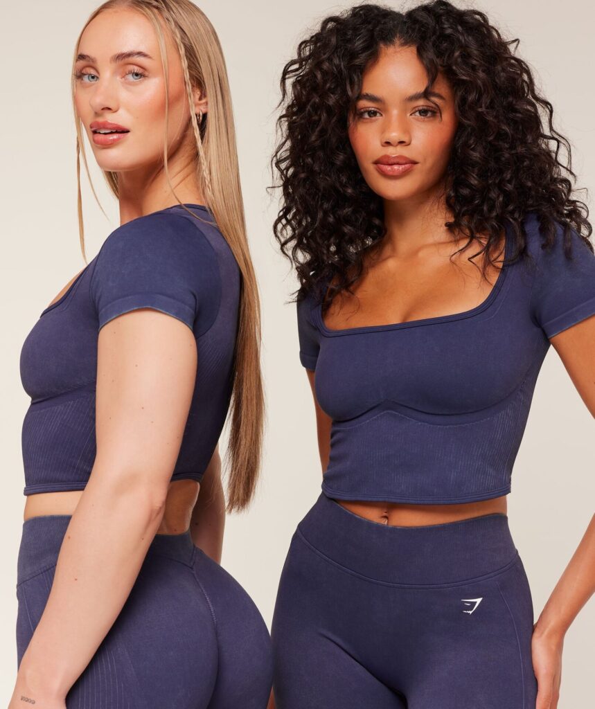 Шорты Gymshark Gymshark x Bratz Crop Top - Indigo Purple/Wash