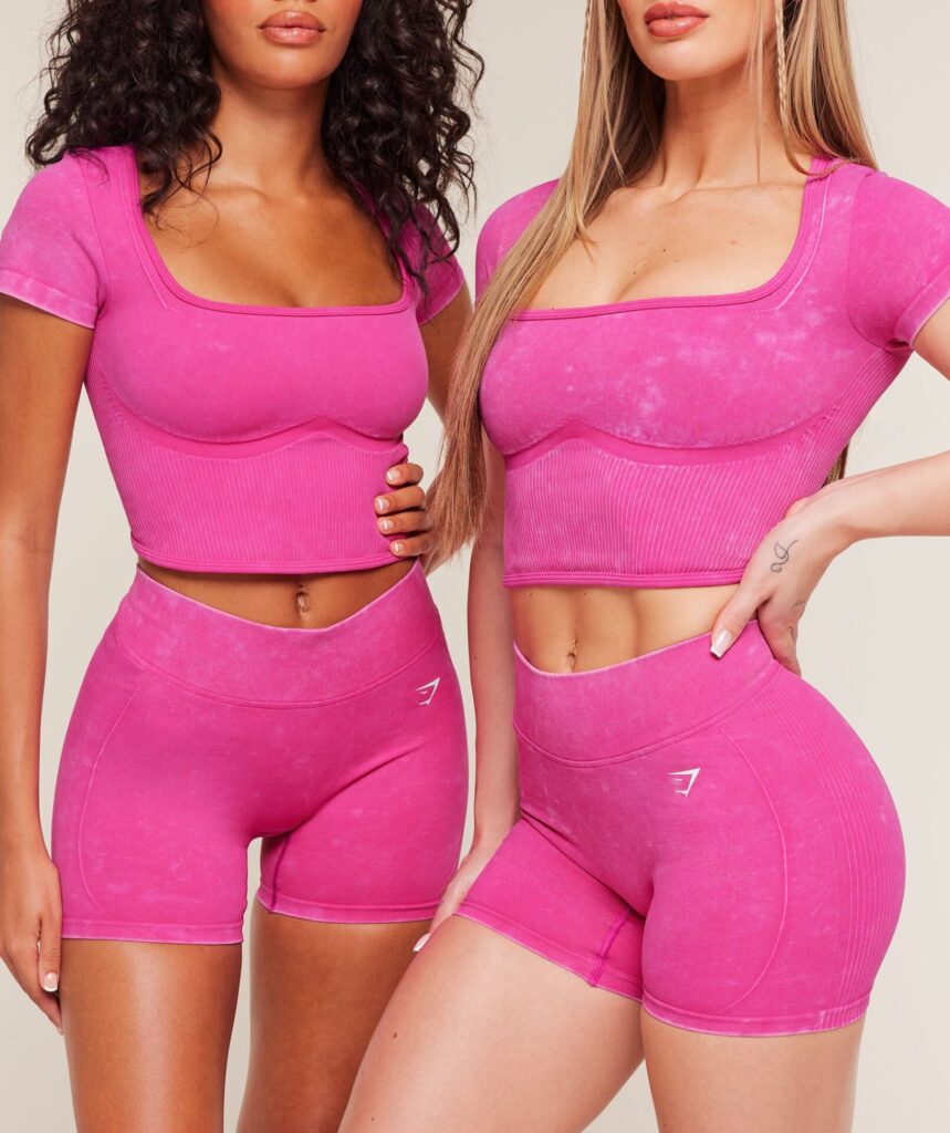 Леггинсы Gymshark Gymshark x Bratz Shorts - Super-Set Pink/Wash