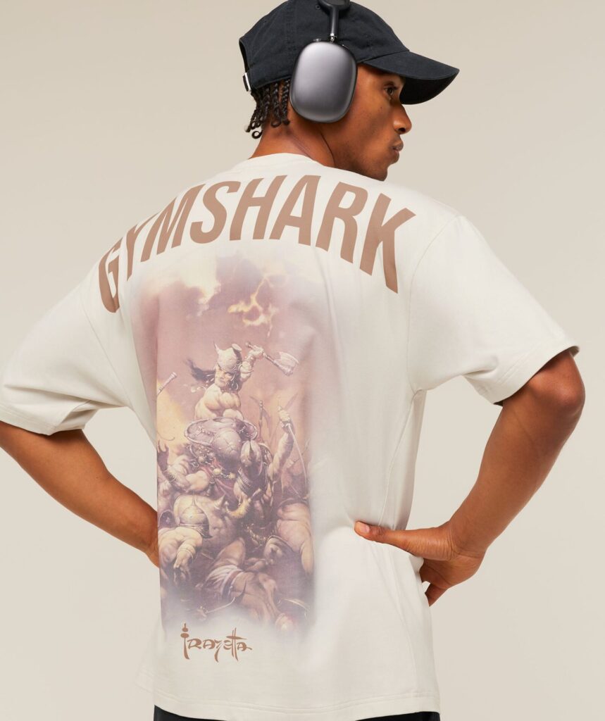 Футболка Gymshark Gymshark x Frazetta Power - Tinted White