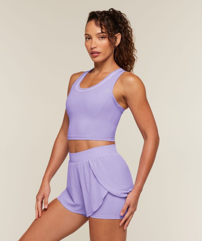 Gymshark Mesh Sleeveless Tank with Shelf - Pace Purple