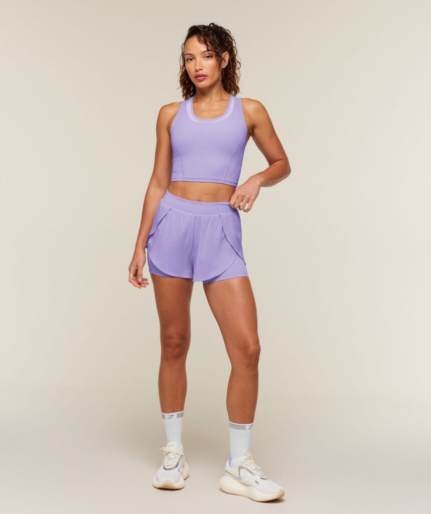Gymshark Mesh Sleeveless Tank with Shelf - Pace Purple