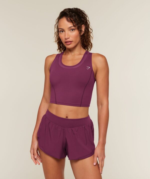 Gymshark Mesh Sleeveless Tank with Shelf - Strength Pink