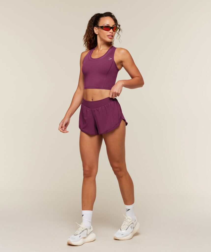 Gymshark Mesh Sleeveless Tank with Shelf - Strength Pink