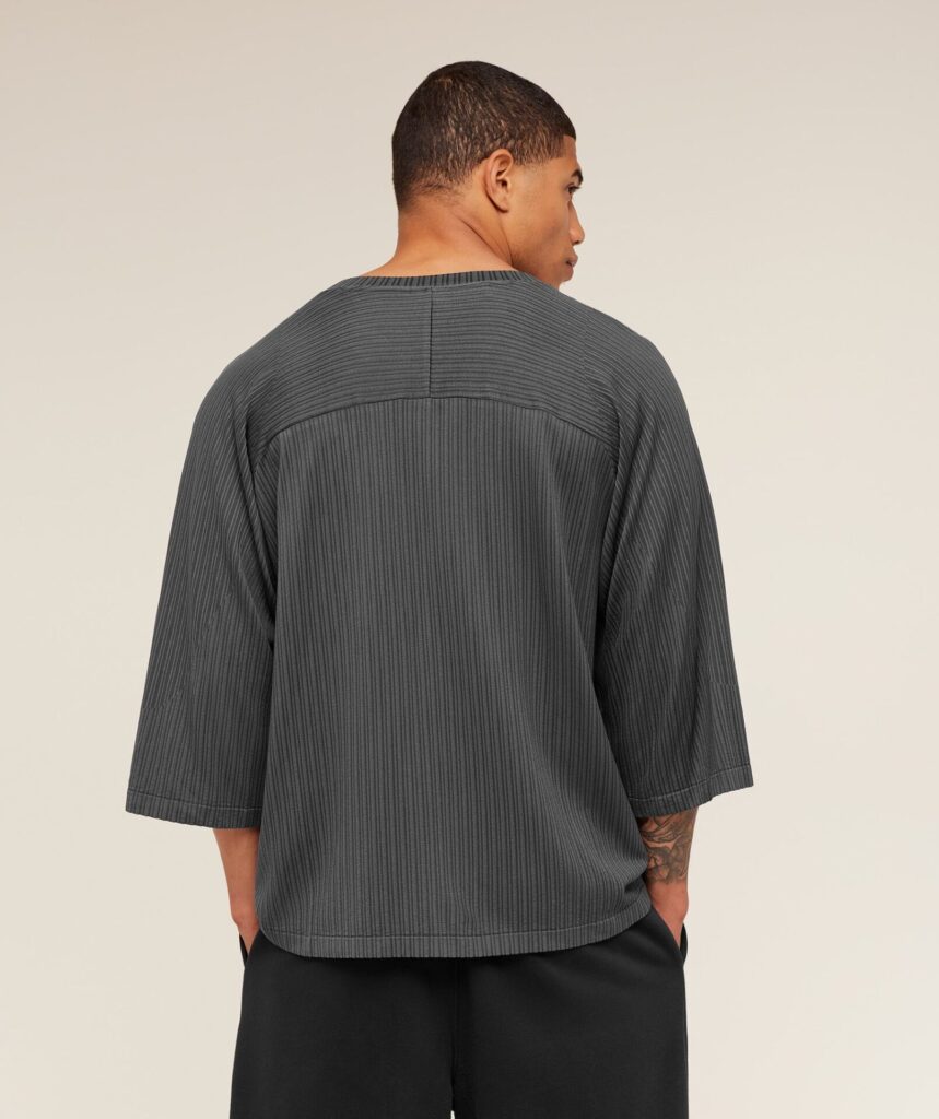 Gymshark Gymshark x Saalt Studios Seamless Jersey - Asphalt Grey/Pitch Grey