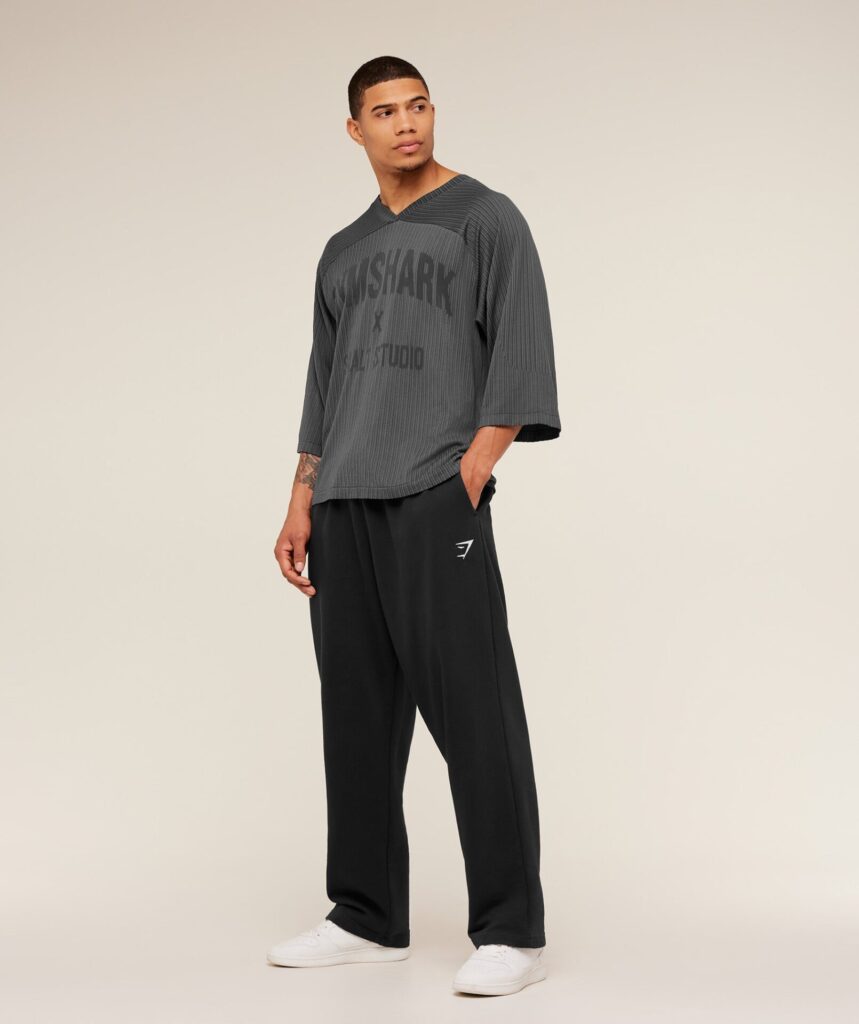 Gymshark Gymshark x Saalt Studios Seamless Jersey - Asphalt Grey/Pitch Grey