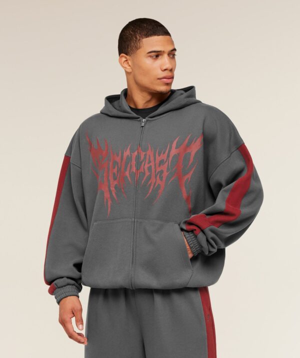 Худи Gymshark Gymshark x Carlos Belcast Zip Up - Onyx Grey