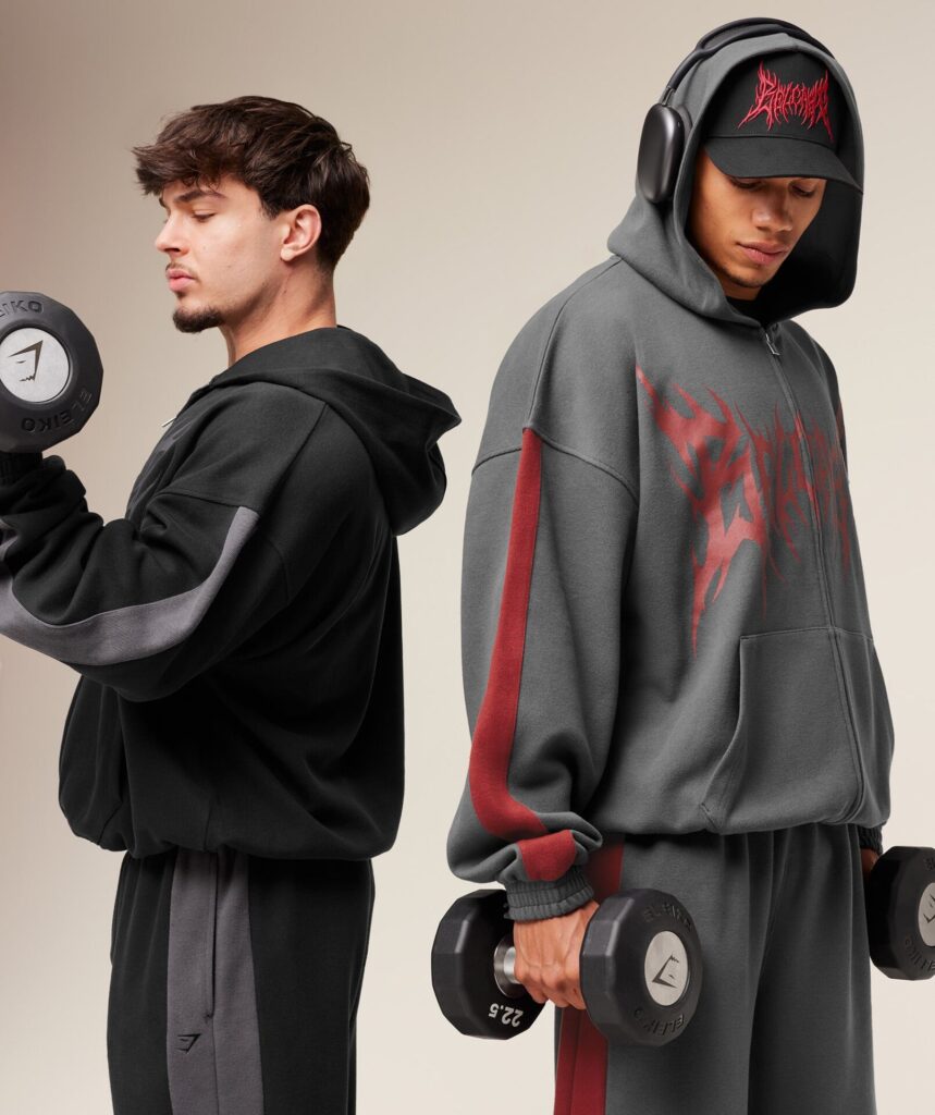 Худи Gymshark Gymshark x Carlos Belcast Zip Up - Onyx Grey