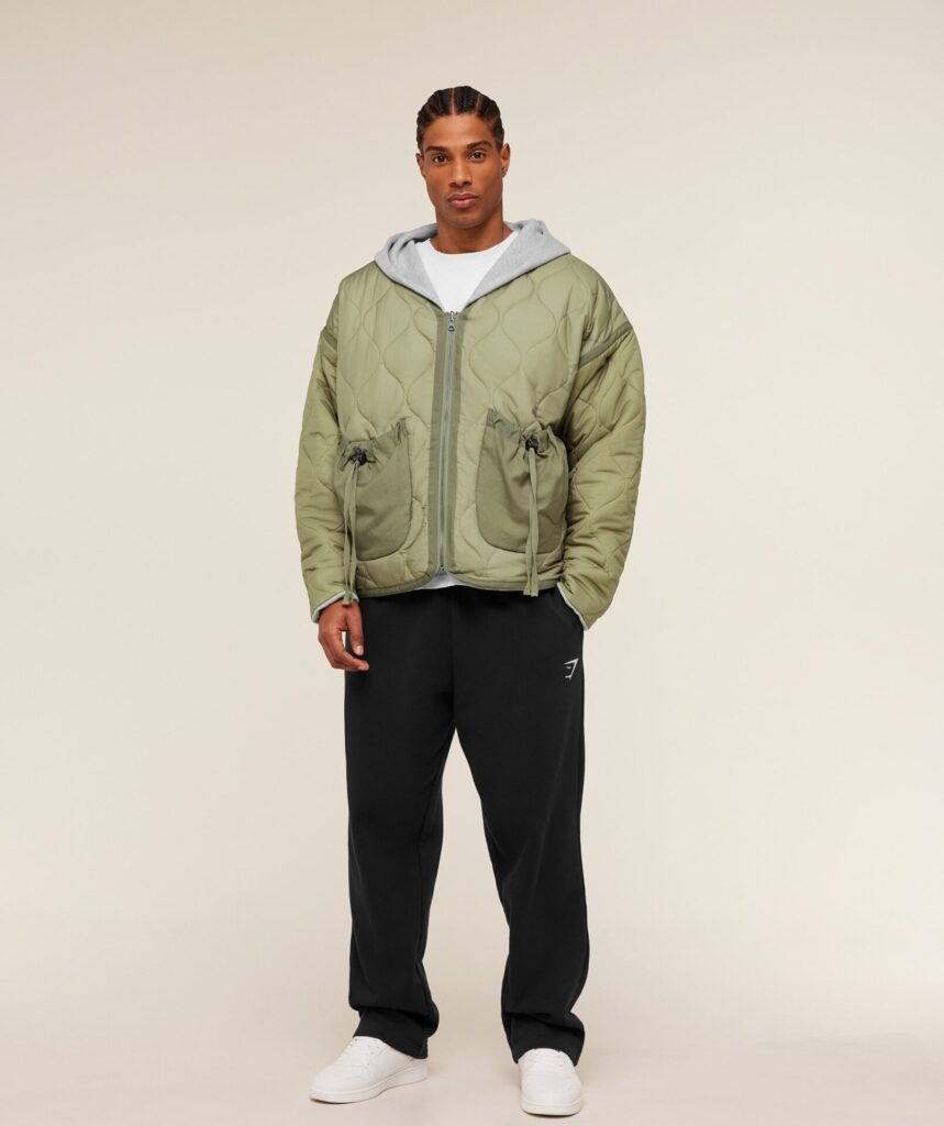 Куртка Gymshark Gymshark x Saalt Studios - Utility Green/Guille Core Grey Marl