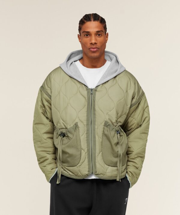 Куртка Gymshark Gymshark x Saalt Studios - Utility Green/Guille Core Grey Marl