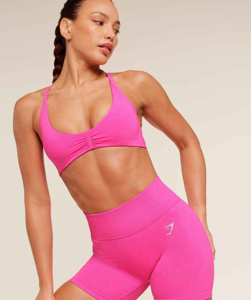 Леггинсы Gymshark Relay Seamless High-Rise Shorts - Electric Pink