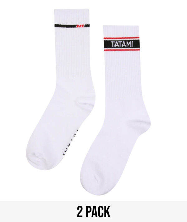 Tatami Crew Socks (2 Pack) - White