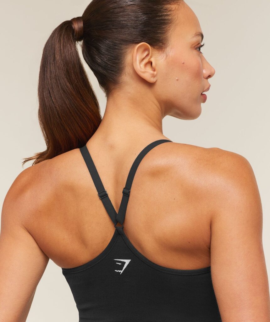Gymshark Relay Tank with Shelf - Black